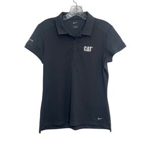 Nike CAT Polo Shirt Womens Large Gray Logo Embroidery Workwear Golf
